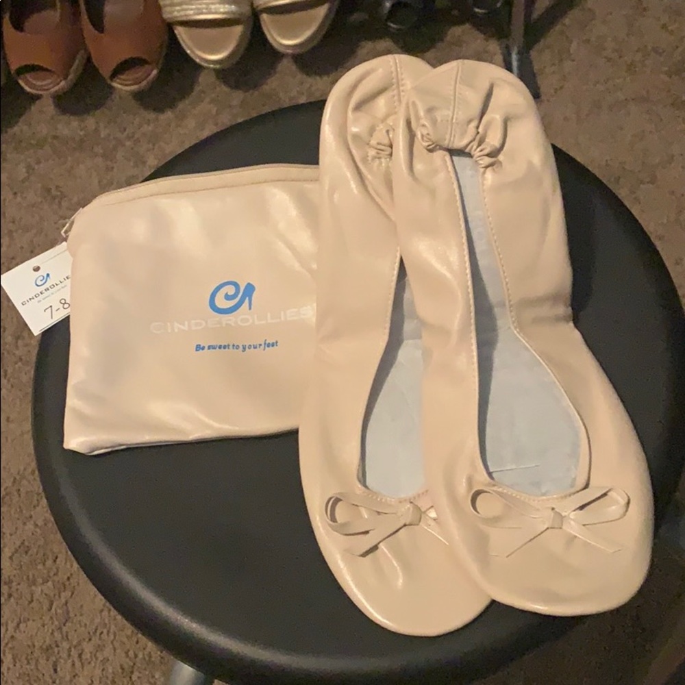 Cinderollies Beige Shoes Slippers